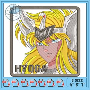 Cygnus hyoga face art embroidery