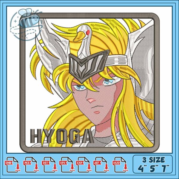 Cygnus hyoga face art embroidery, cygnus hyoga​ embroidery