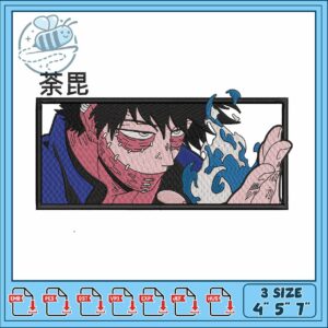Dabi face design art embroidery