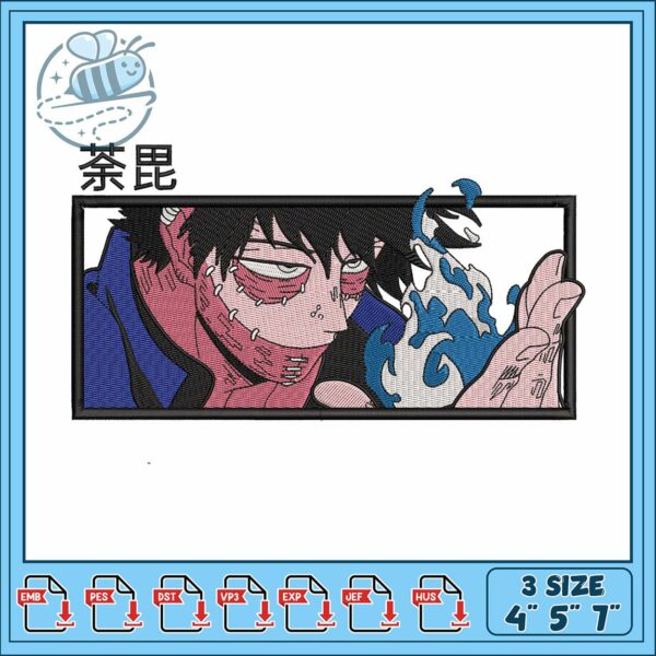 Dabi face design art embroidery, my hero academia dabi​ embroidery