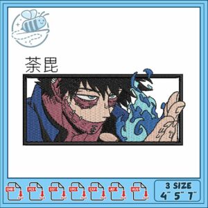 Dabi manga design art embroidery