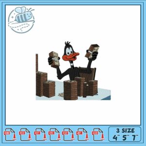 Daffy Duck Money Embroidery Design for Projects