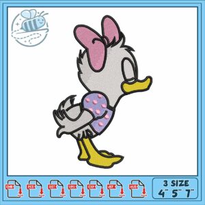 Daisy duck baby embroidery