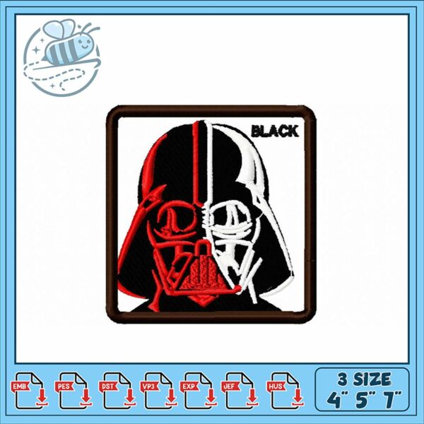 Darth Vader Embroidery Design for All Skill Levels
