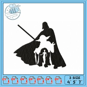 Darth Vader and Yoda Embroidery Design Download