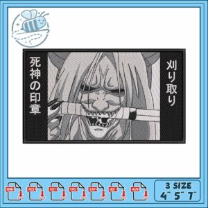 Dead seal in naruto embroidery