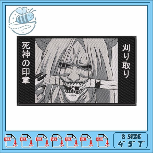 Dead seal in naruto embroidery, demons in naruto​ embroidery