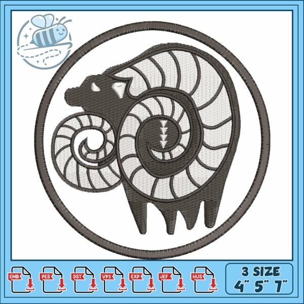 Deadly sins goat embroidery, 7 deadly sins anime​​​​​​ embroidery