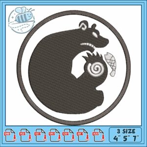 Deadly sins mouse embroidery