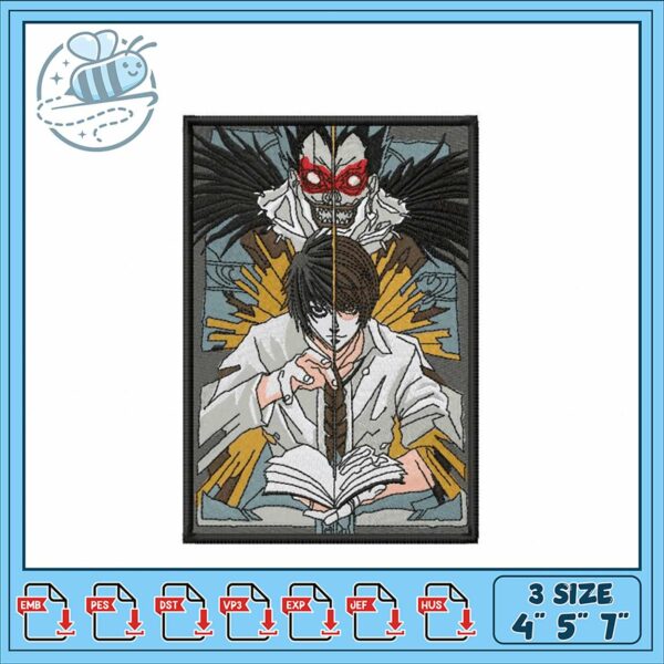 Death Note Embroidery Design for Creative Projects