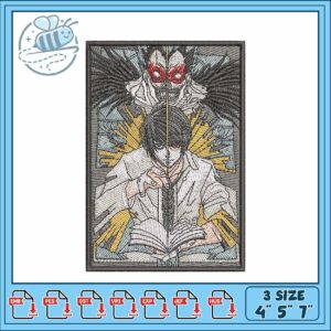 Deathnote art design embroidery