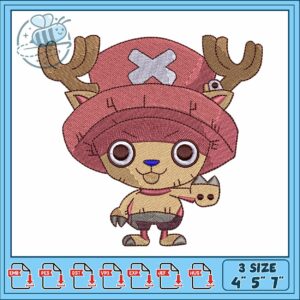 Deer cartoon one piece embroidery
