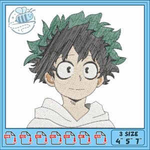 Deku my hero academy embroidery