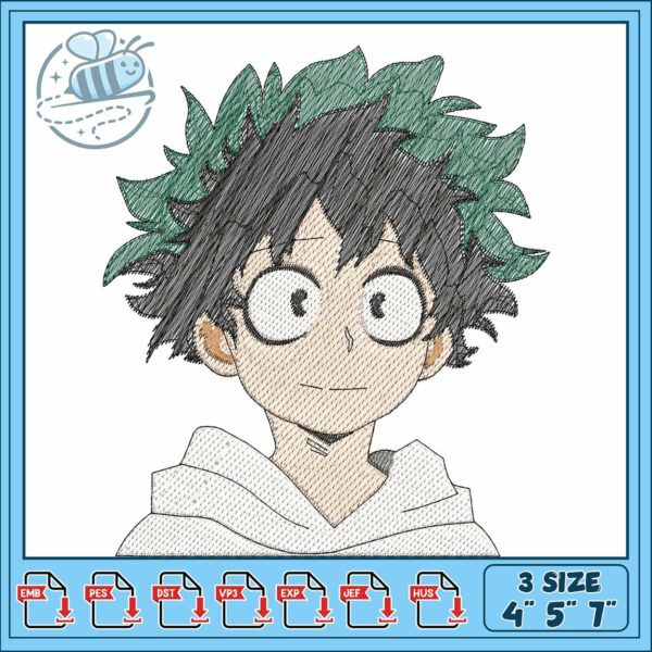 Deku my hero academy embroidery, deku my hero academia​​ embroidery