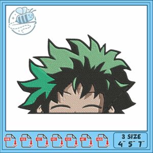 Deku peek design art embroidery