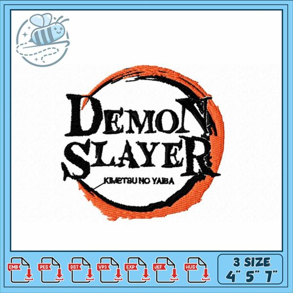 Demon Slayer Embroidery Design for Crafting Projects
