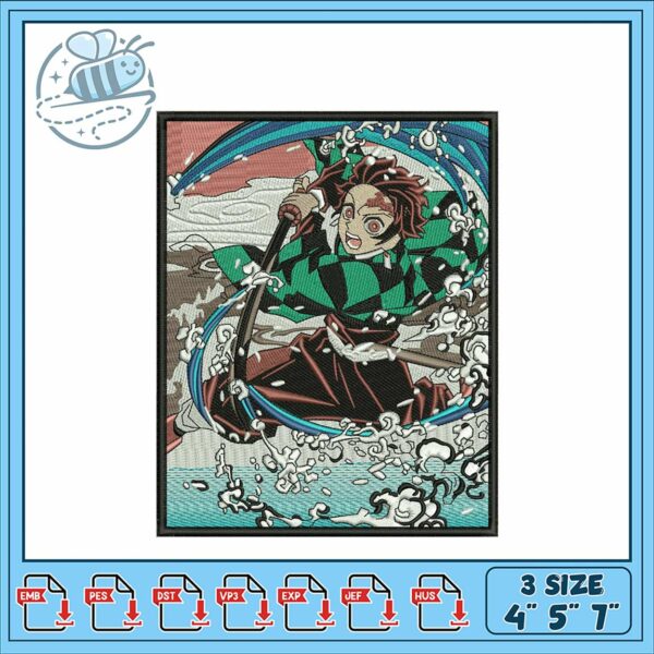 Demon Slayer Embroidery Design for Home Decor