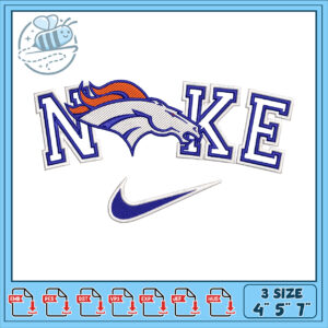 Denver Broncos Nike Embroidery Design