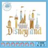 Disney land sign embroidery, mickey mouse with castle​ embroidery