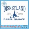 Disney land sign embroidery, mickey mouse with castle​ embroidery