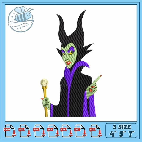 Disney maleficent art embroidery, maleficent costume​ embroidery