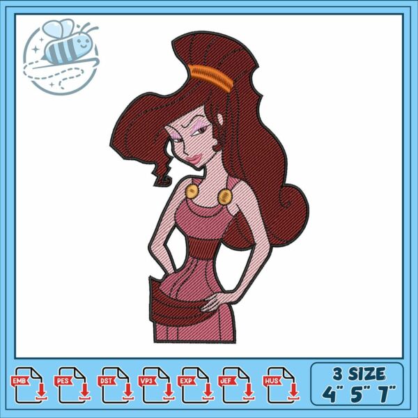 Disney megara embroidery, mega millions drawing​ embroidery