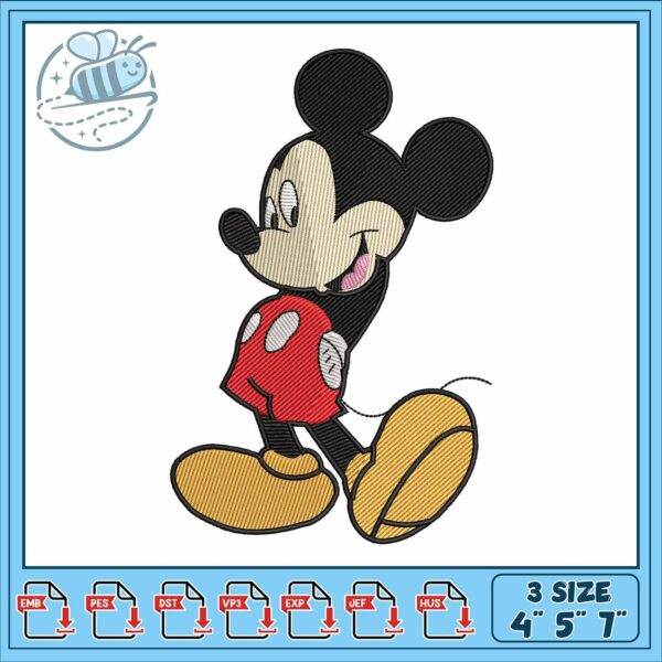 Disney mickey mouse embroidery, mickey mouse clipart​ embroidery