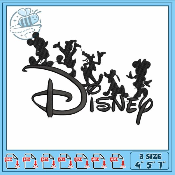 Disney mickey shadow embroidery, mickey mouse​ embroidery