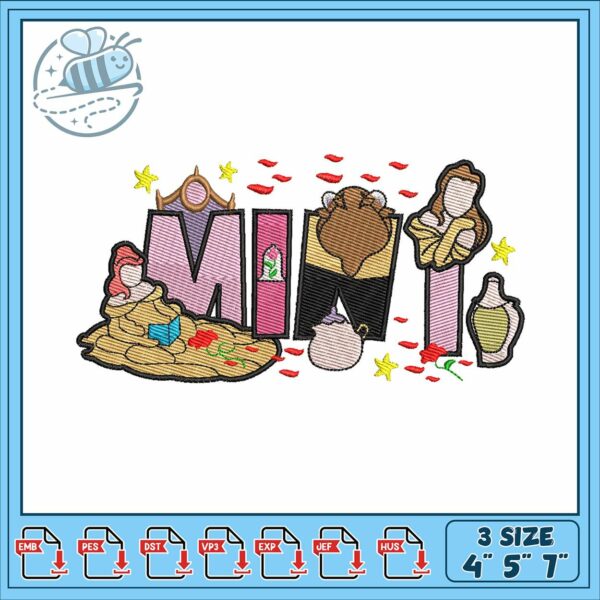 Disney princess art embroidery, disney princess dolls​ embroidery