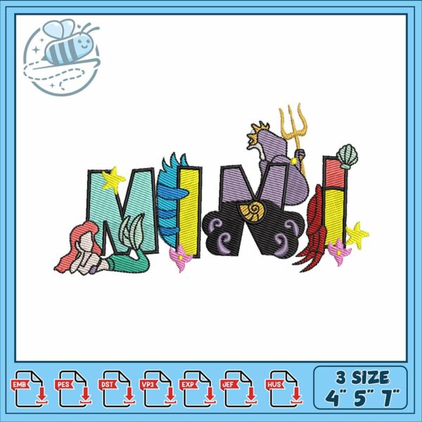 Disney princess mimi embroidery, disney princess movies​ embroidery