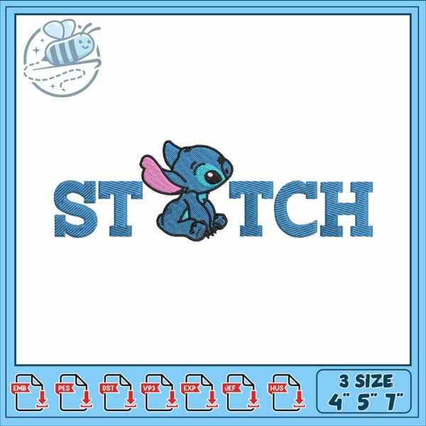 Disney stitch name embroidery, stitch the cartoon​ embroidery