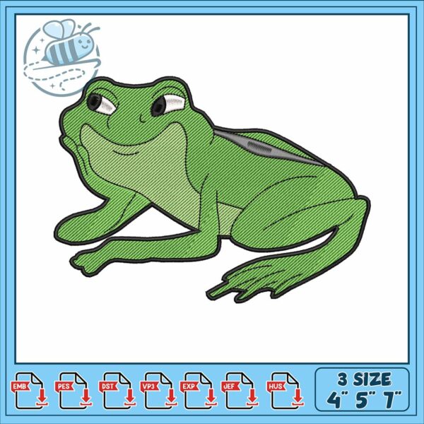 Disney tiana in frog embroidery, disney frog princess​ embroidery