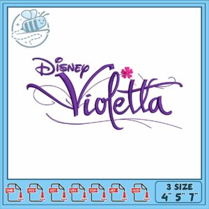 Disney violetta logo embroidery