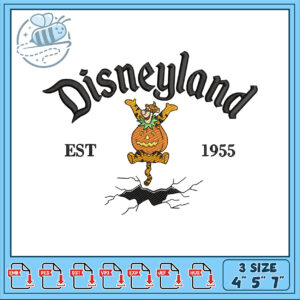 Disneyland Embroidery Design Est 1955 Fun Art