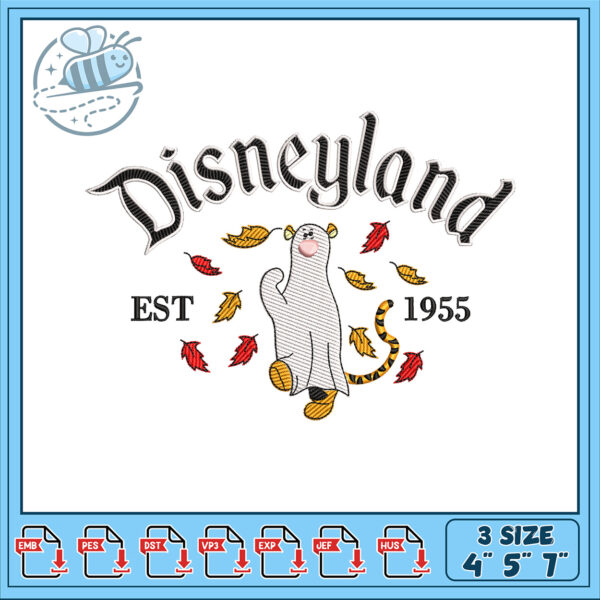 Disneyland Embroidery Design Established 1955