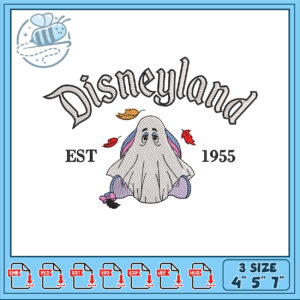 Disneyland Embroidery Design Established 1955 Art