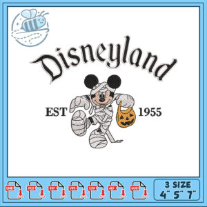 Disneyland Embroidery Design with Mickey Mouse 1955