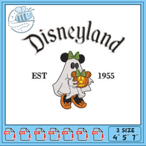 Disneyland Ghost Embroidery Design 1955 Fun Art