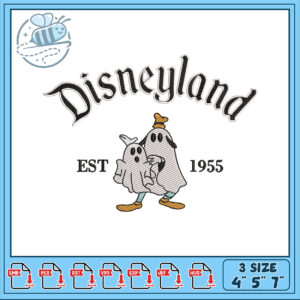 Disneyland Ghost Embroidery Design 1955 Vintage