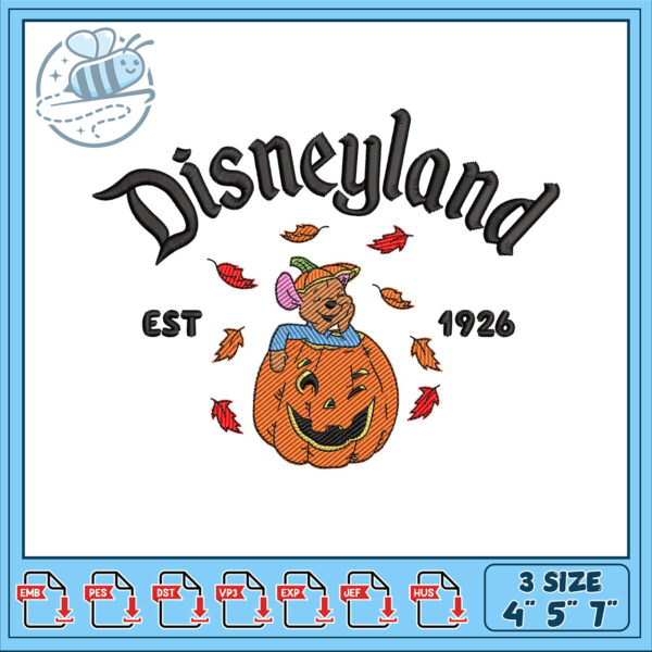 Disneyland Halloween Embroidery Design 1926 Size 4 5 7