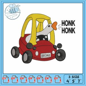 Disneyy duck and car embroidery, diy duck disney​ embroidery