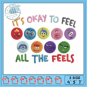 Disneyy inside out embroidery, inside out cast​​ embroidery
