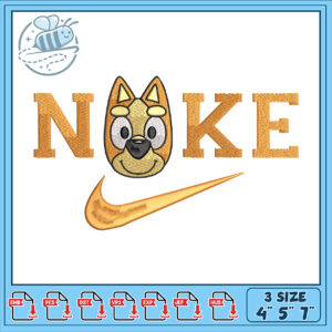 Doggy Nike Embroidery Design