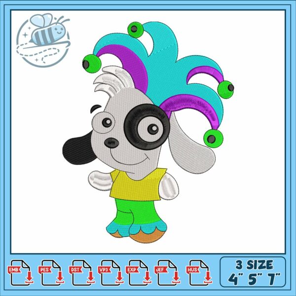 Doki dog cartoon embroidery, disney dog names​ embroidery