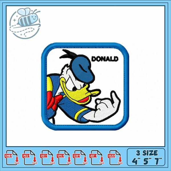 Donald Duck Embroidery Design for All Projects