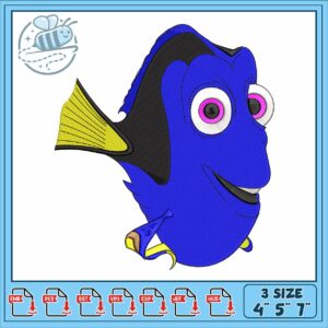 Dory disney cartoon embroidery