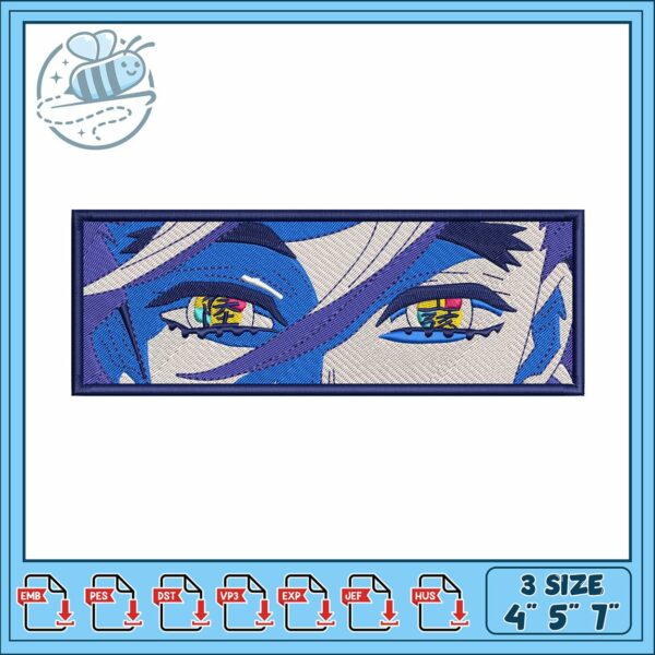 Douma eye demonslayer art embroidery , douma demon slayer​ embroidery