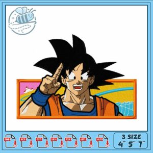Dragon Ball Goku Embroidery Design Digital Download