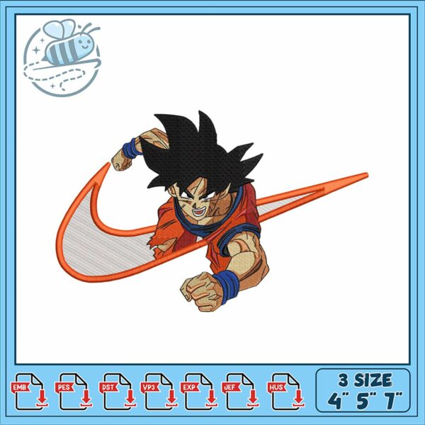 Dragon Ball Goku Embroidery Design for All Machines