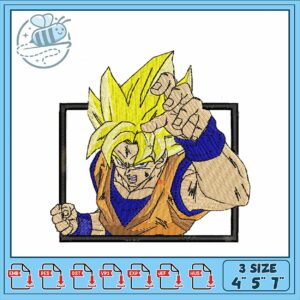 Dragon Ball Goku Embroidery Design for Machine Use